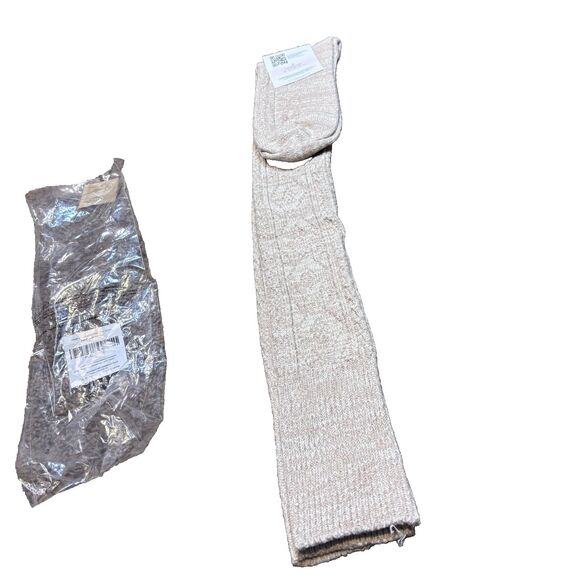 Pudus Beige Knee High Sweater Socks Size 6-10 NWT - Picture 5 of 8